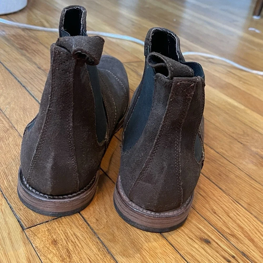 Freebird Mens 11 Brown Genuine Leather Curtis Boots Cap Toe Casual Dressy EUC